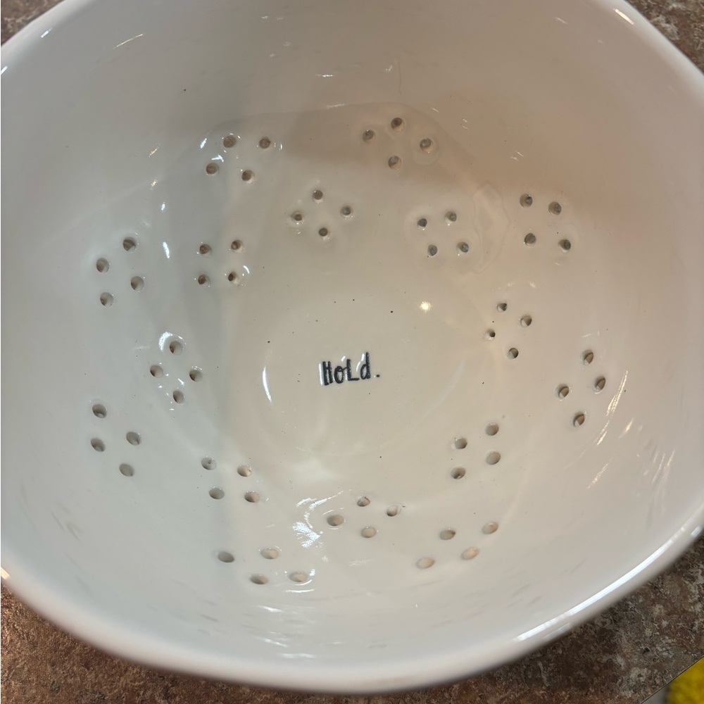 VHTF Retired Red Line Hold Strainer/Colander from the Boutique line by Rae Dunn